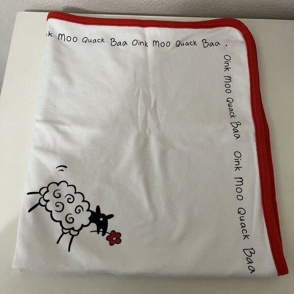 Vintage Jack Rabbit Creations Farm Animals Baby Blanket Cow Sheep Pig 1999 - Picture 2 of 10